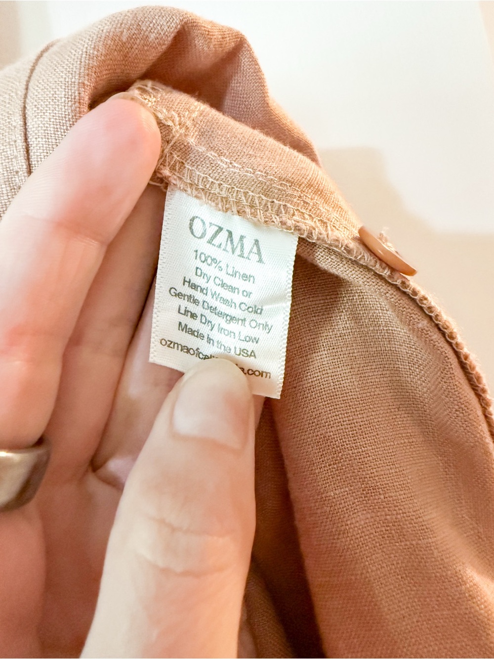 OZMA Billie Dress Maxi Linen Dusty Rose Pink Size Medium - Picture 4 of 5